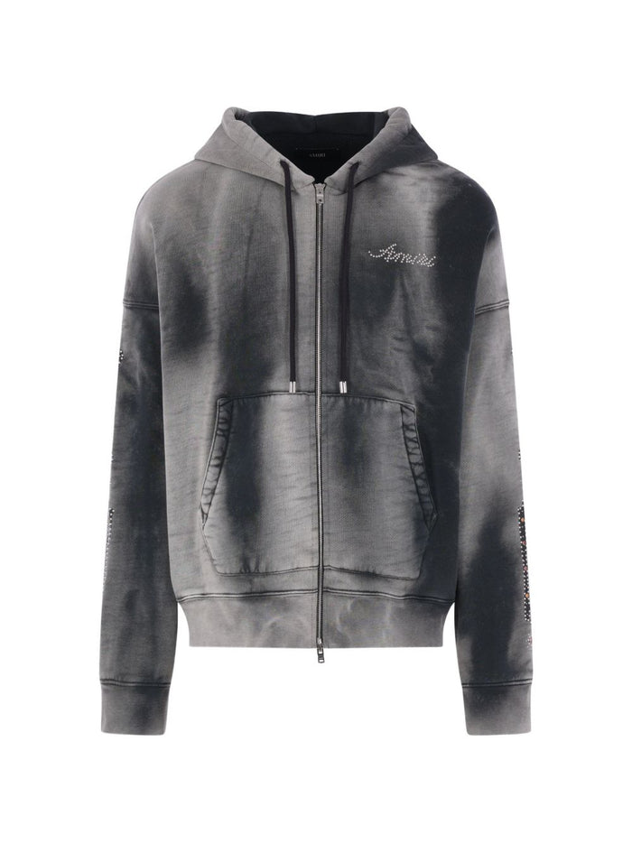 Amiri Distressed Logo Hoodie