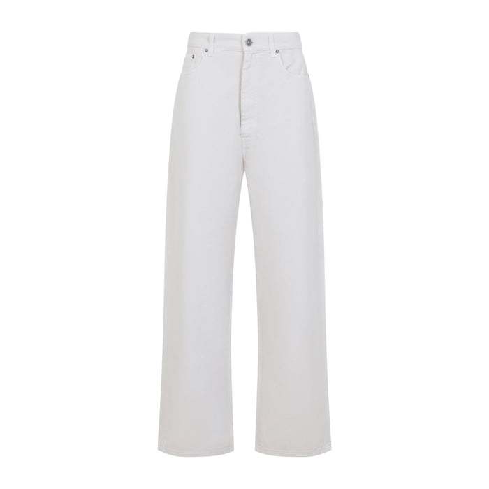 Phoebe Philo White Cotton Drop Jeans