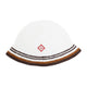 Casablanca Crocheted White Brown Cotton Bucket Hat