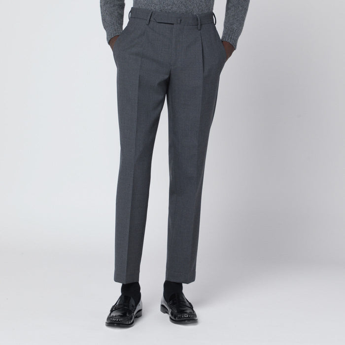 Santaniello Grey Wool Trousers