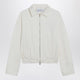 Max Mara  White Cropped Sweatshirt In Silk Blend