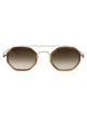 Mykita A92-Shiny Silver/Galapagos Steel + Acetate Sunglasses