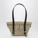 Loewe Small Iraca Palm And Leather Braid Basket Bag