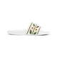 Casablanca White Embroidered Terry Sandals