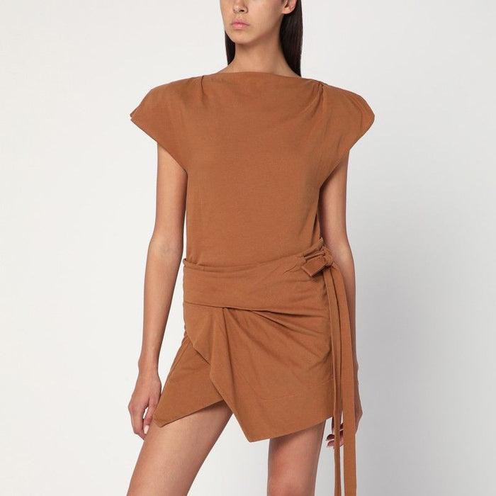 Isabel Marant  Asymmetrical Sebani T-Shirt In Caramel Colour
