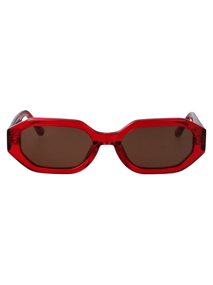 The Attico Red/ Black/ Brown Acetate Sunglasses