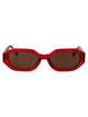 The Attico Red/ Black/ Brown Acetate Sunglasses