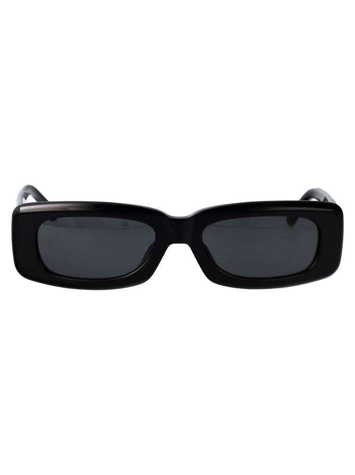 The Attico Black/ Silver/ Grey Acetate Sunglasses