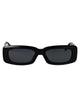 The Attico Black/ Silver/ Grey Acetate Sunglasses