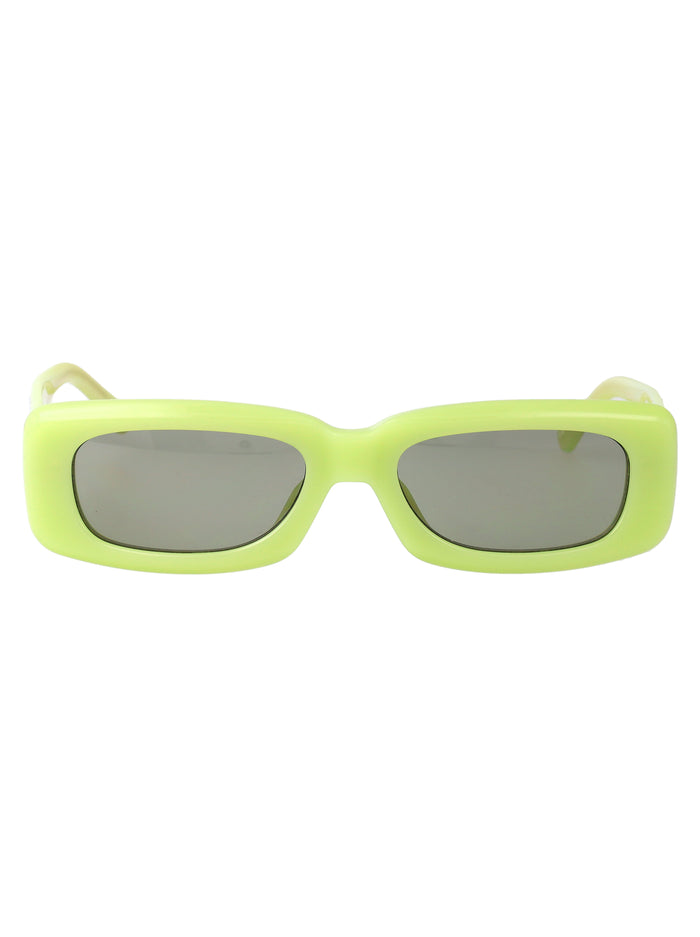 The Attico Acid Green/ Yellow Gold/ Light Green Acetate Sunglasses