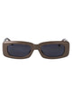 The Attico Taupe/ Silver/ Brown Acetate Sunglasses