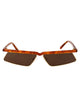 The Attico Yellow Gold/ Blonde T-Shell/ Brown Stainless Steel Sunglasses