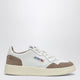 Autry Medalist Low Sneakers In White Leather And Brown Suede
