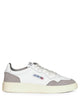 Autry Medalist Low Sneakers In White Leather And Cement Suede