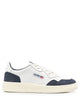 Autry Medalist Low Sneakers In White Leather And Denim Suede