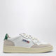 Autry Medalist Sneakers In White/Green Leather And Suede