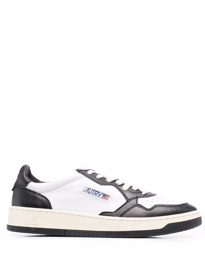 Autry "Medalist Low" Bicolor Leather Sneakers