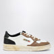 Autry Medalist Low Super Vintage Sneakers In Black/White/Brown