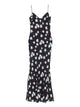 Self-Portrait Floral Rhinestone Midi Dress