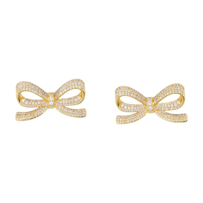 Self-Portrait Crystal Bow Earrings
