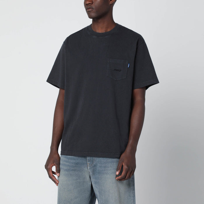 Awake Ny Black Crewneck T-Shirt With Logo