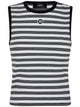 Amiri " Ma" Stripe Rib Jersey Tank Tee