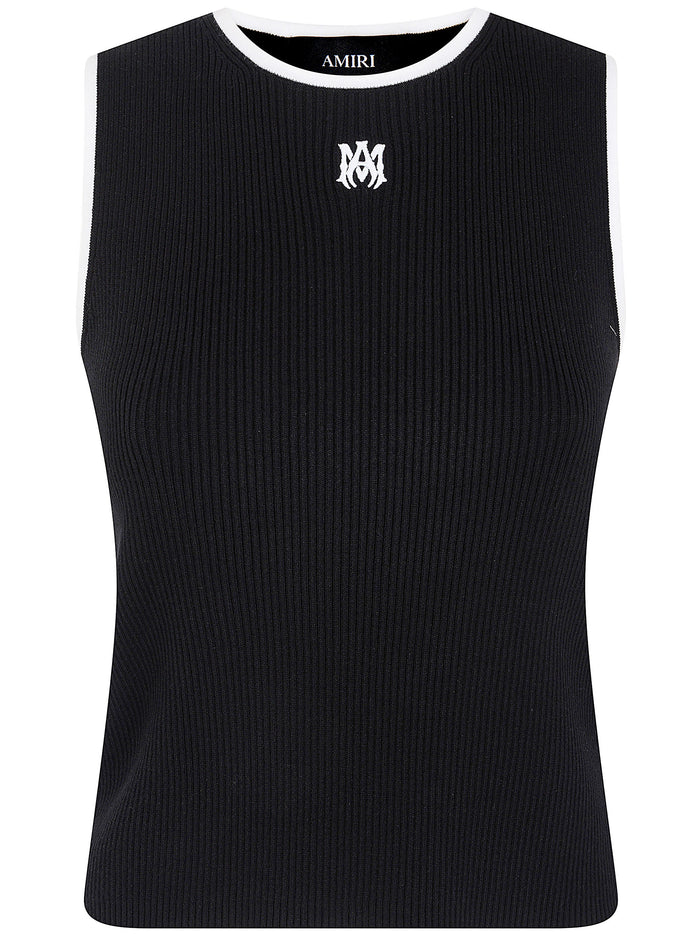 Amiri " Ma" Rib Knit Tank Top