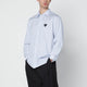 Comme Des Garçons Shirt Light Blue Striped Cotton Shirt