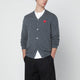 Comme Des Garçons Play Grey Wool Cardigan