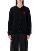 Comme Des Garçons Play Comme Des Garçons Play Wool Cardigan With Red Crystal Heart