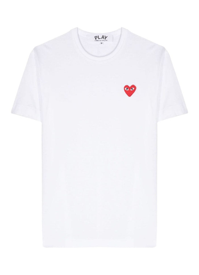 Comme Des Garçons Play Tshirt Red Emblem Knit