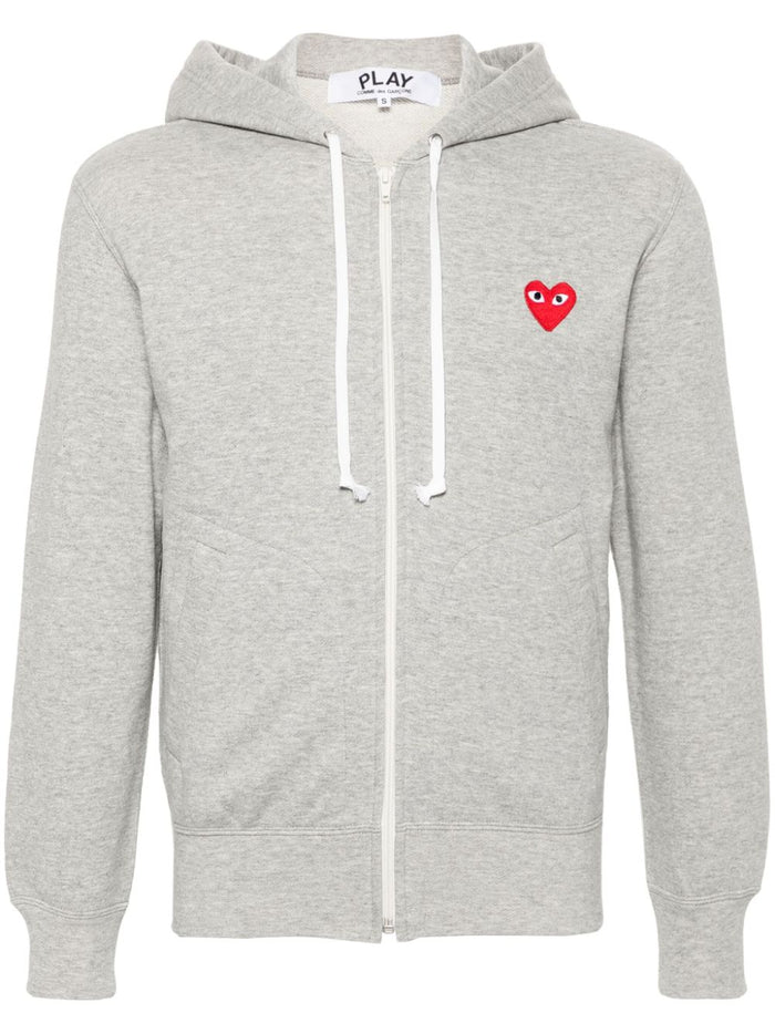 Comme Des Garçons Play Cotton Zipped Hoodie