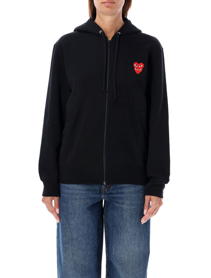 Comme Des Garçons Play Black Heart Zip Hoodie