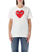 Comme Des Garçons Play Comme Des Garçons PlayWhite T-Shirt With Studded Red Heart