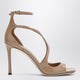 Jimmy Choo Azia Patent Leather Sandals In Pastel Pink