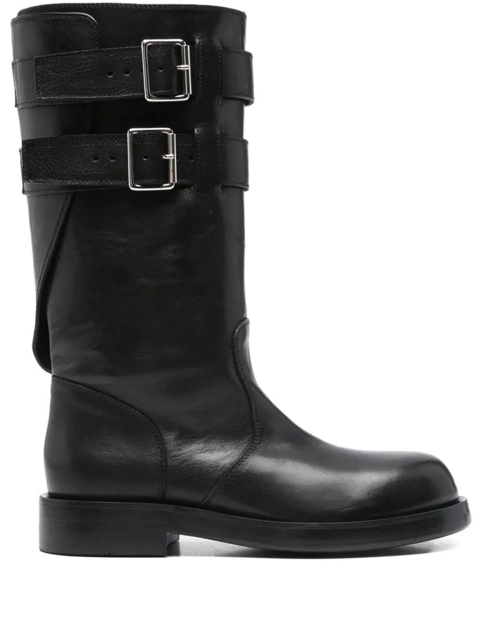 Ann Demeulemeester "Osmo" Rounded Boots With Belts