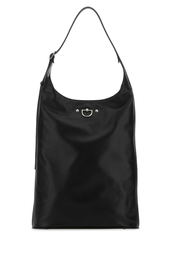 Durazzi Milano Black Nappa Cavalry Shoulder Bag