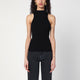Roberto Collina Black Ribbed Tank Top