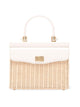 Rodo Wicker And Leather Medium Handbag