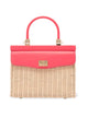 Rodo Wicker And Leather Medium Handbag