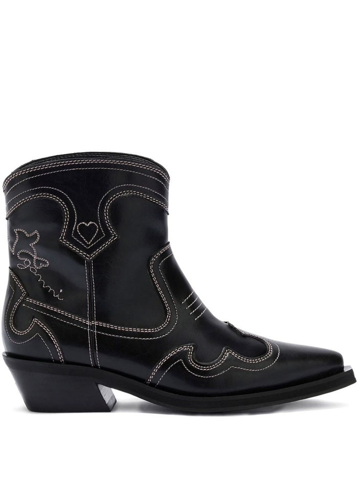 Ganni Low Shaft Western Boots