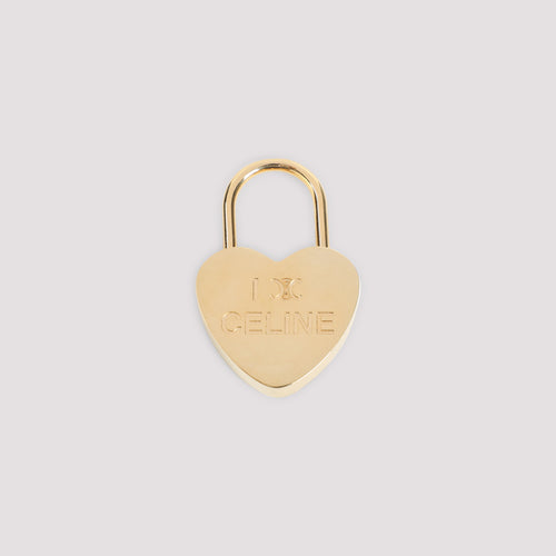 Celine Gold Brass I Love Celine Padlock