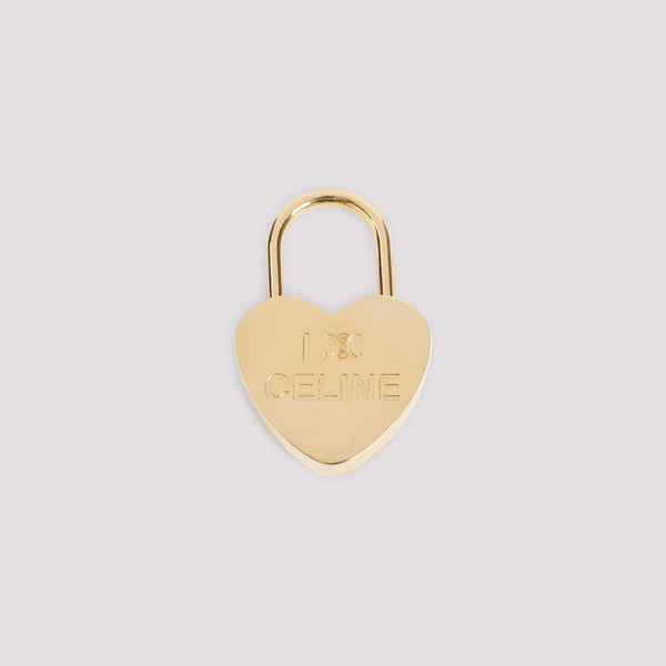 Celine Gold Brass I Love Celine Padlock