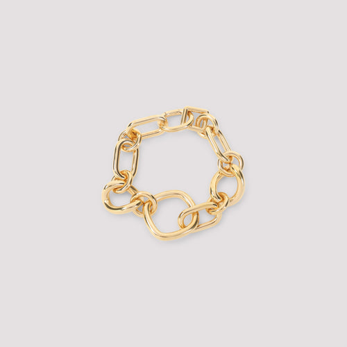 Celine Gold Brass Modern Thin Gourmette Bracelet