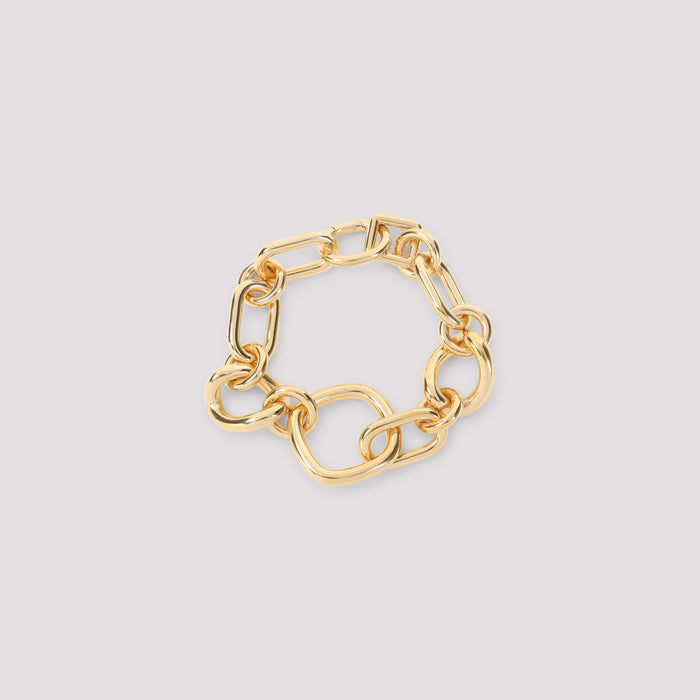 Celine Gold Brass Modern Thin Gourmette Bracelet