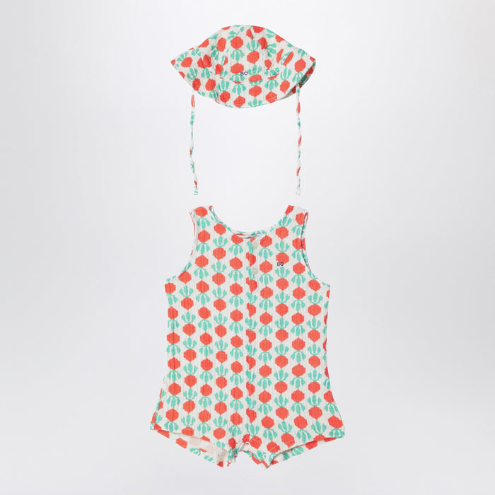 Bobo Choses Sleeveless Romper With Radish Hat