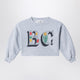 Bobo Choses Spring Letters Grey Mélange Cropped Sweatshirt