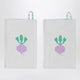 Bobo Choses Set Of Two Check-Pattern Washcloths With Radishes