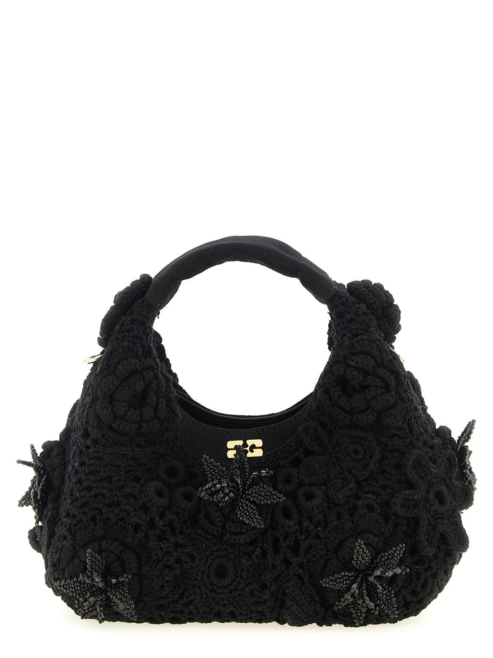 Ganni 'Mini Hobo Crochet' Handbag