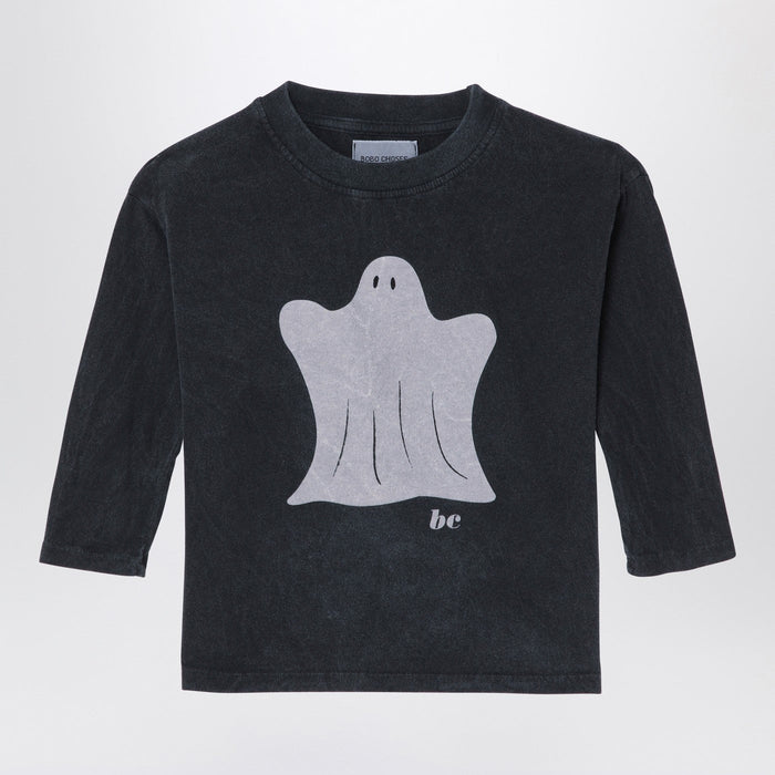 Bobo Choses Black Washed Jersey In Organic Cotton